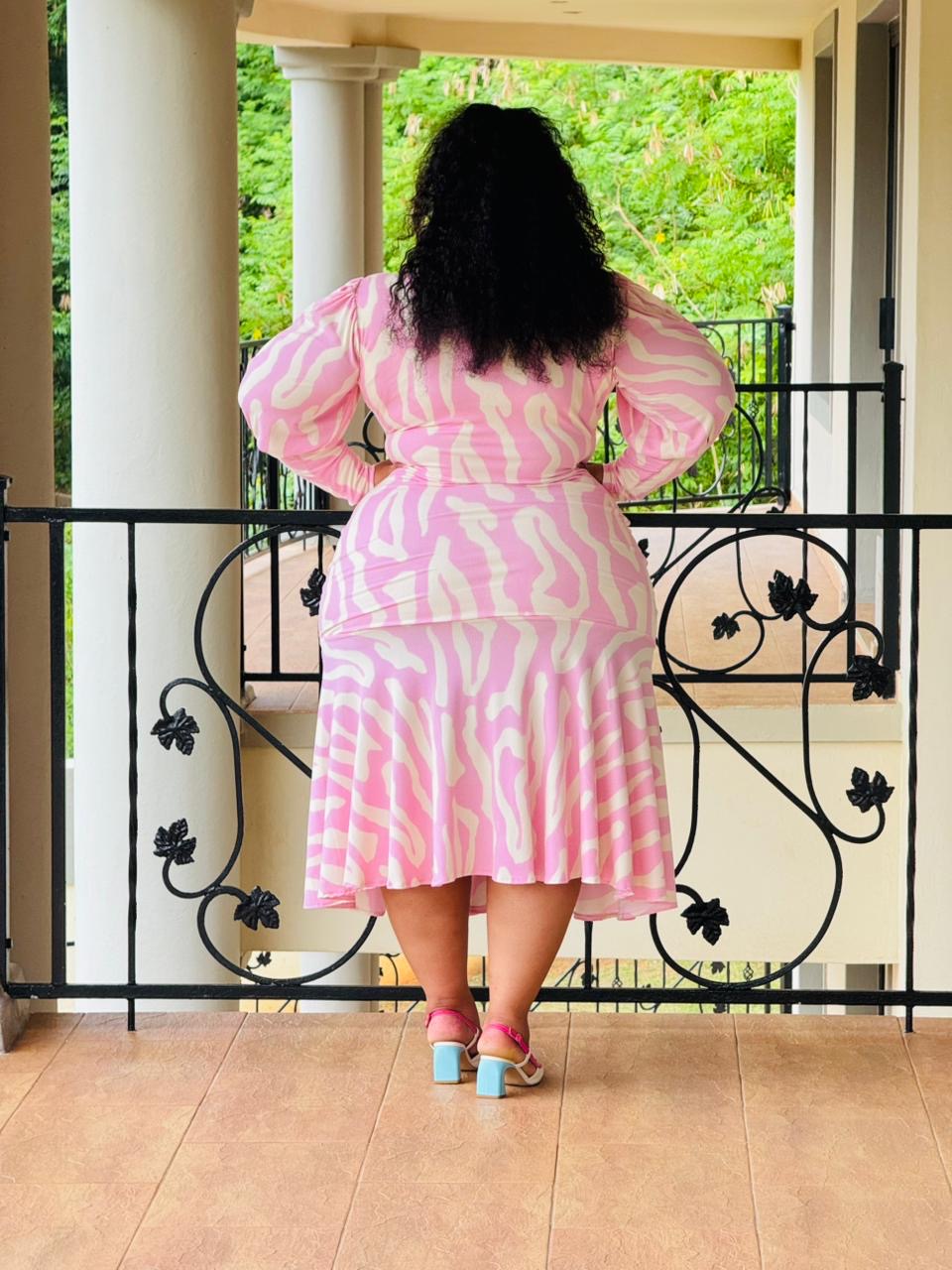 PRINTED ABSTACT DRESS - PHATGULZ 6945 - Image 6