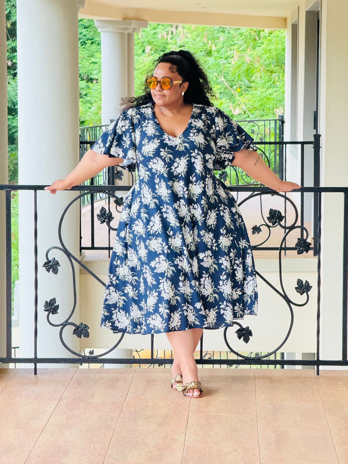 PRINTED CREPE DRESS - PHATGULZ 6947 - Image 7