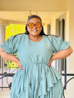 WOVEN CRINKLE DRESS PHATGALZ 7029