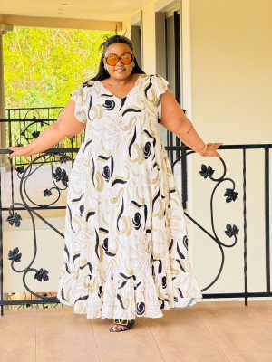PRINTED RAYON DRESS PHATGALZ 7027