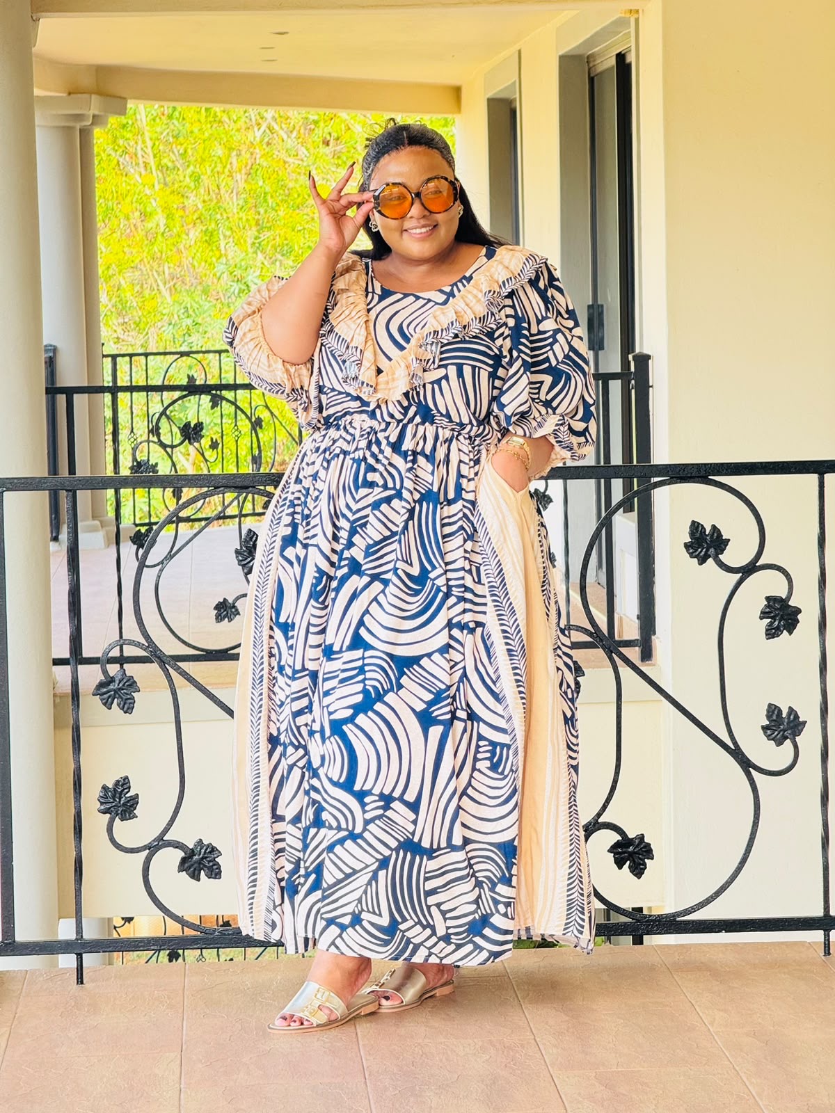 PRINTED RAYON DRESS PHATGALZ 7025