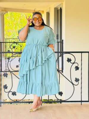 WOVEN CRINKLE DRESS PHATGALZ 7029