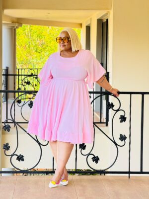 WOVEN SCUBA DRESS PHATGALZ 70231