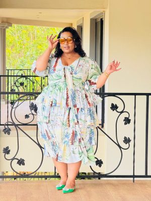 PRINTED RAYON DRESS PHATGALZ 7043
